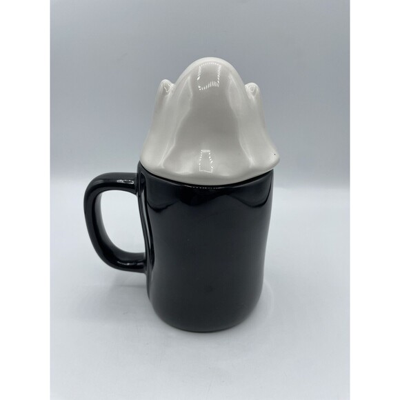 Rae Dunn by Magenta 202 Spooky Mug With Ghost Topper Halloween Artisan Bs277 - Picture 5 of 16